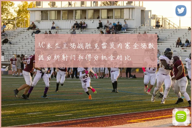 AC米兰主场战胜克雷莫内塞全场数据分析射门和得分机会对比